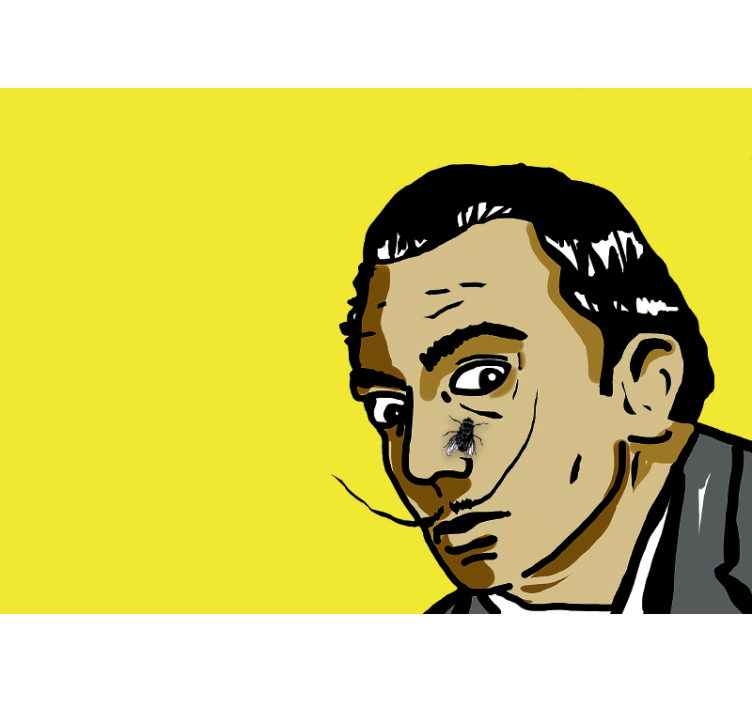 Surrealistische portretontmoeting fotobehang kunst - TenStickers