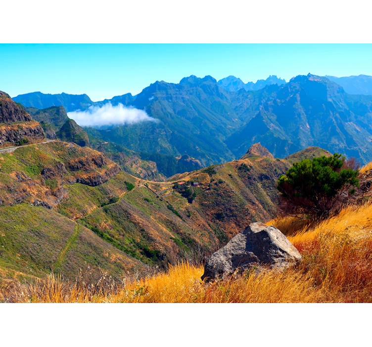 Majestueus uitzicht fotobehang bergen - TenStickers