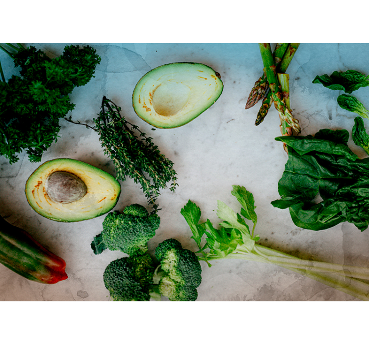 Fotobehang keuken vers avocado arrangement - TenStickers