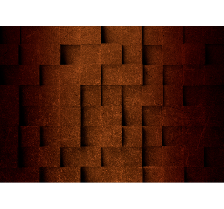 Fotobehang print laaggedekte vierkant patroon - TenStickers