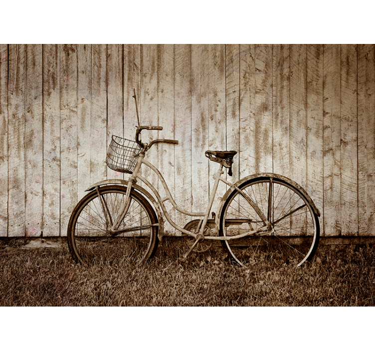 Fotobehang voertuigen vintage fietsscene - TenStickers