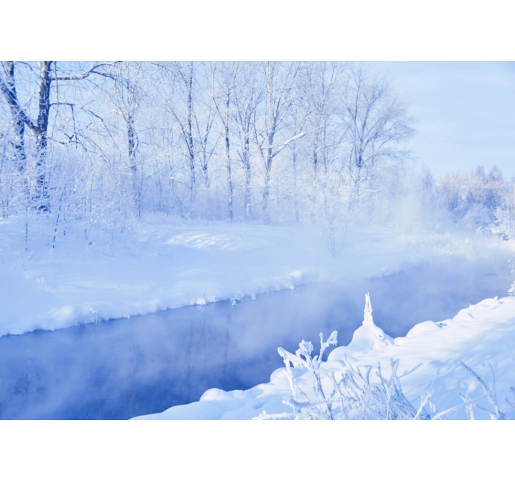 Fototapet landschap winterlandschap sereniteit - TenStickers