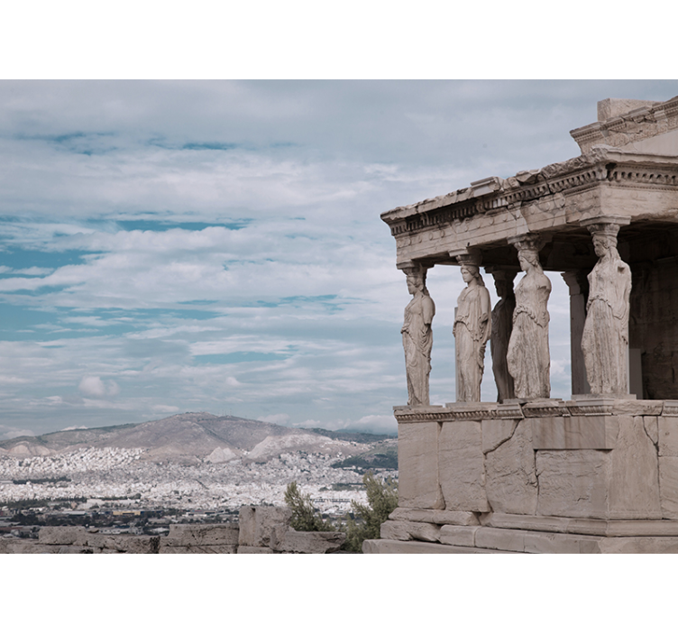 Uitzicht op het oude athene fotobehang stad - TenStickers