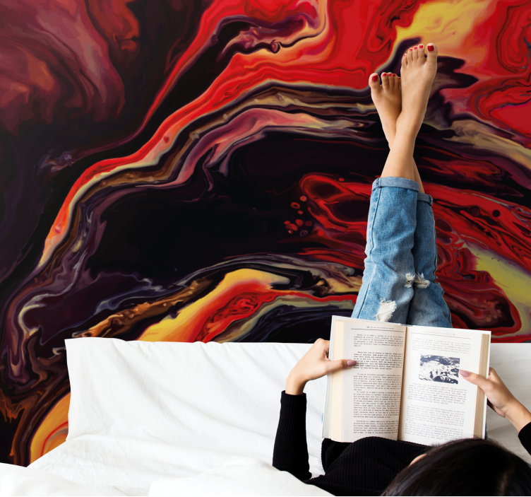 Abstract fotobehang dynamische draaiende patronen - TenStickers