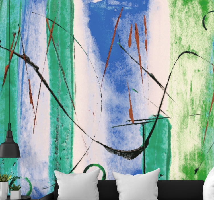 Abstract fotobehang dynamische lijnpatronen - TenStickers