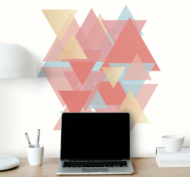 Abstract fotobehang geometrisch driehoekmotief - TenStickers