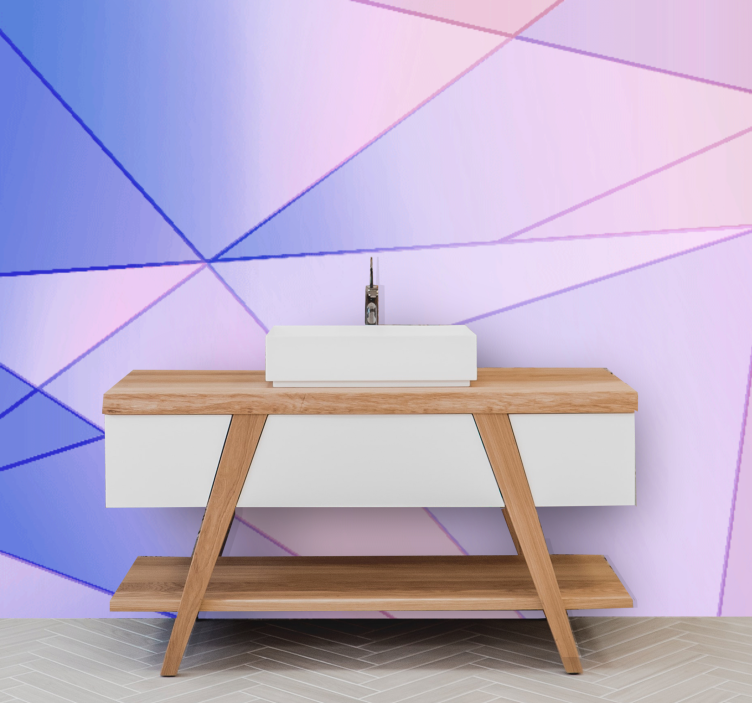 Abstract fotobehang geometrisch kleuren spel - TenStickers