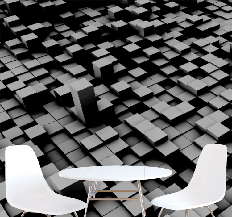 Abstract fotobehang geometrische blokvorming - TenStickers