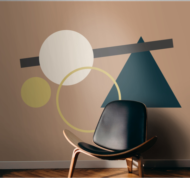 Abstract fotobehang geometrische vormconfiguratie - TenStickers