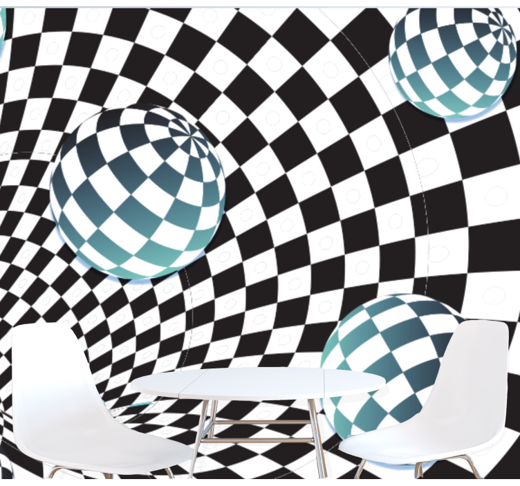Abstract fotobehang illusoir patroon van sferen - TenStickers