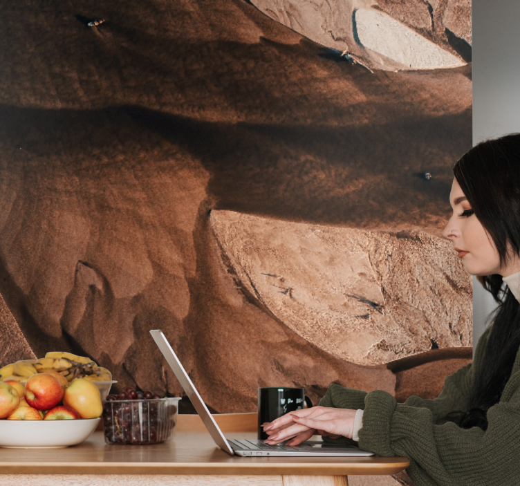 Abstract fotobehang textuur van zandpatronen - TenStickers