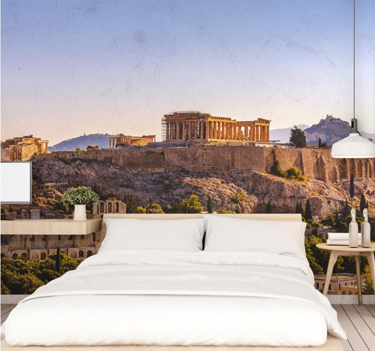 Acropolis van athene fotobehang stad - TenStickers