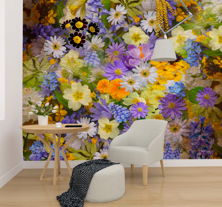 Bloemen foto behang bloemenpracht collectie - TenStickers