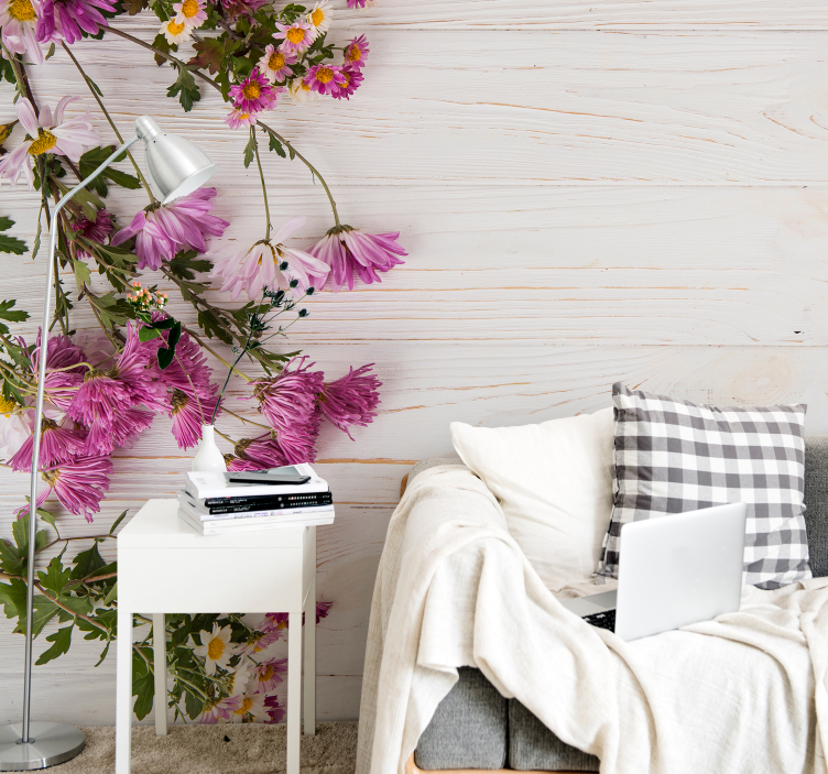 Bloemen foto behang blush blossom compositie - TenStickers
