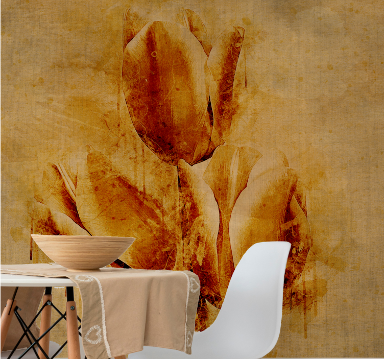 Bloemen foto behang elegante tulpen arrangement - TenStickers
