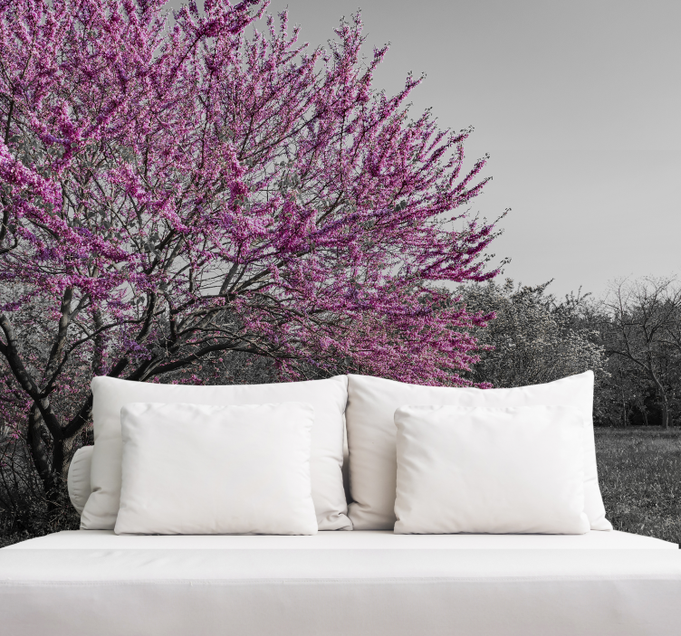 Bloemen foto behang kersenbloesemboom - TenStickers