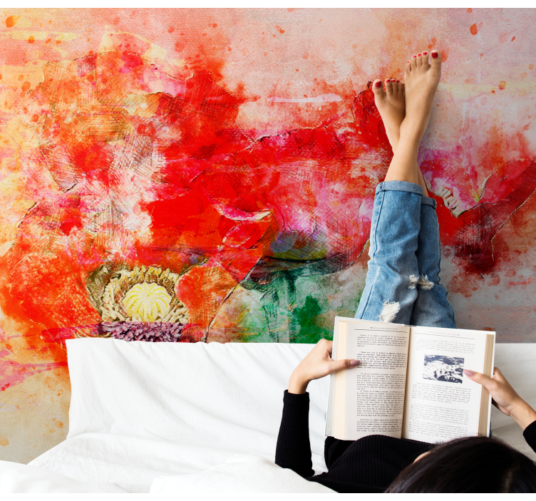 Bloemen foto behang levendige botanische schikking - TenStickers