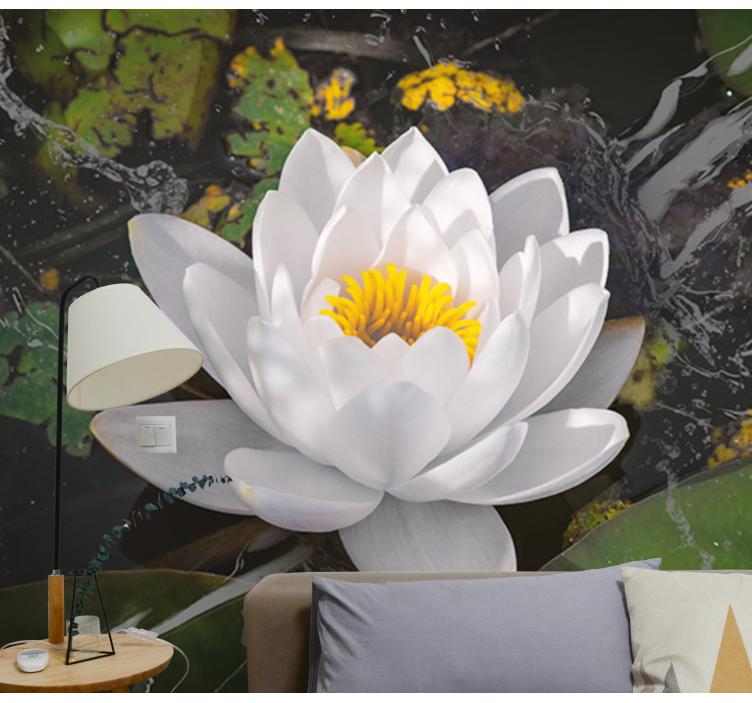 Bloemen foto behang lotus bloem sereniteit - TenStickers
