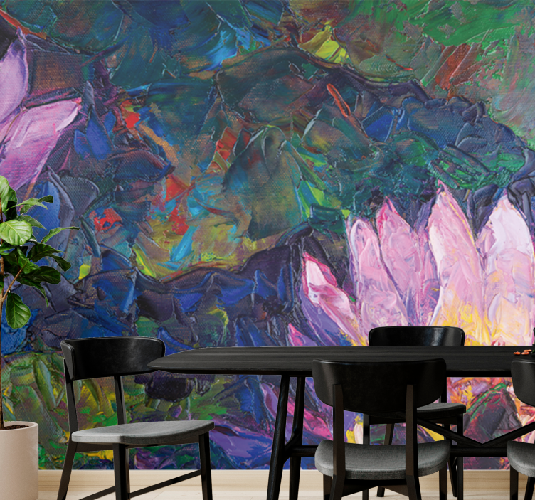 Bloemen foto behang lotusbloem abstract - TenStickers