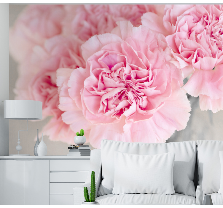 Bloemen foto behang prachtige roze bloesems - TenStickers