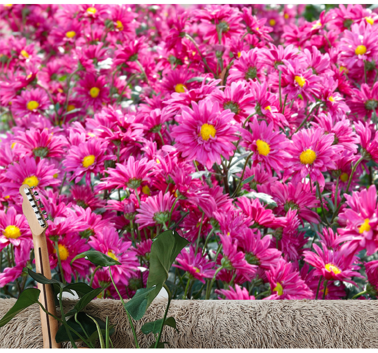 Bloemen foto behang roze bloemenexplosie - TenStickers