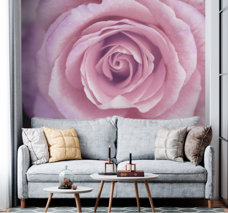 Bloemen foto behang roze rozenbloesem - TenStickers