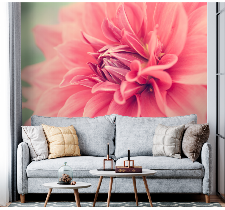 Bloemen foto behang vibrant roze bloesem - TenStickers