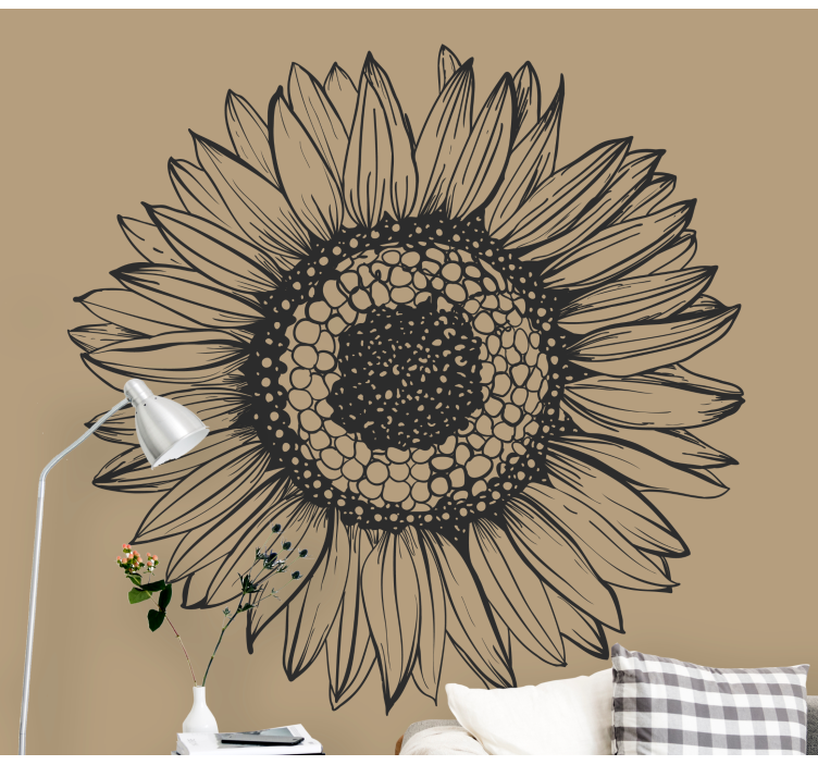 Bloemen foto behang zonnebloem bloemdesign - TenStickers
