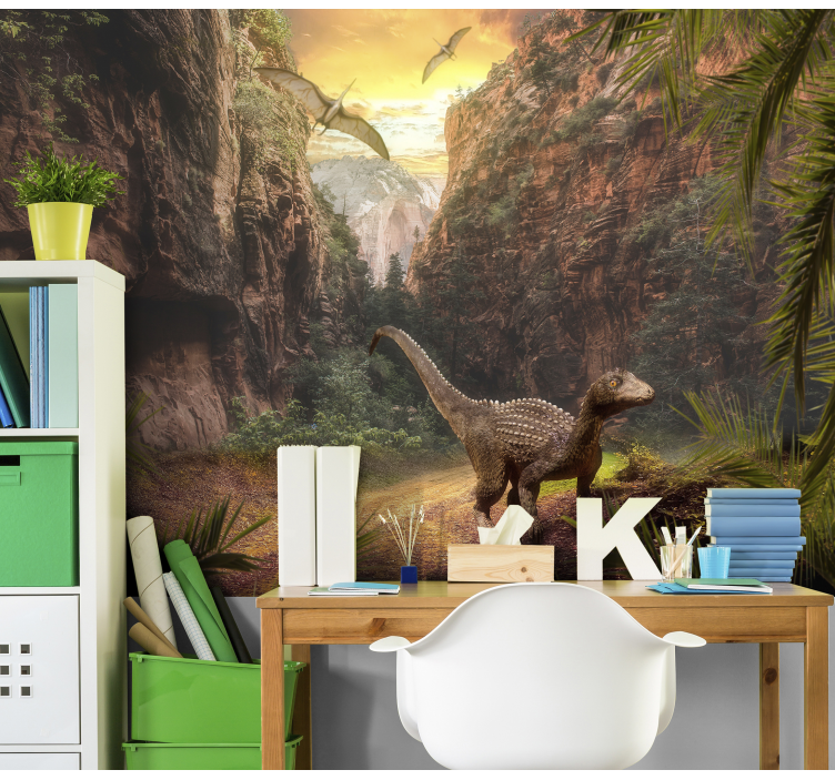 Dinosaurus fotobehang kinderkamer - TenStickers