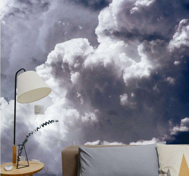 Dramatisch wolkenlandschap fotobehang lucht - TenStickers