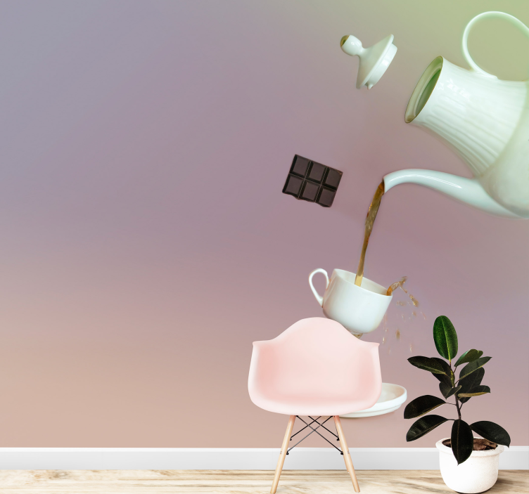 Drijvende theemomenten fotobehang muziek - TenStickers