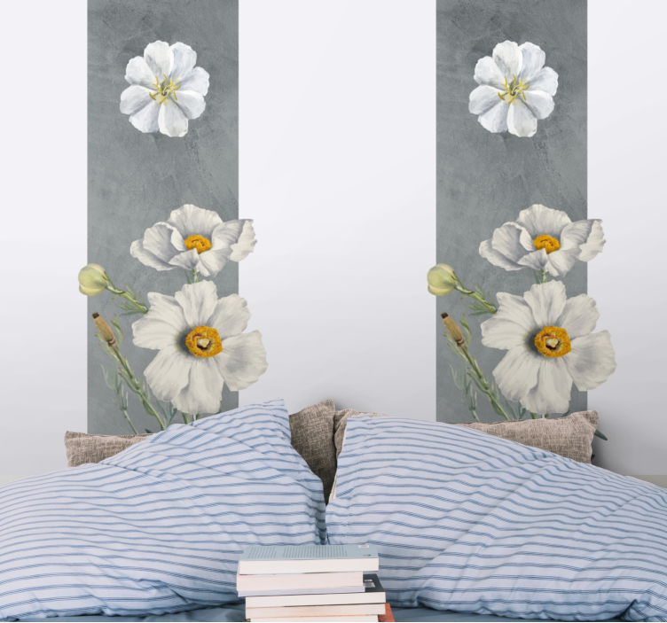 Elegant madeliefjesontwerp bloemen foto behang - TenStickers