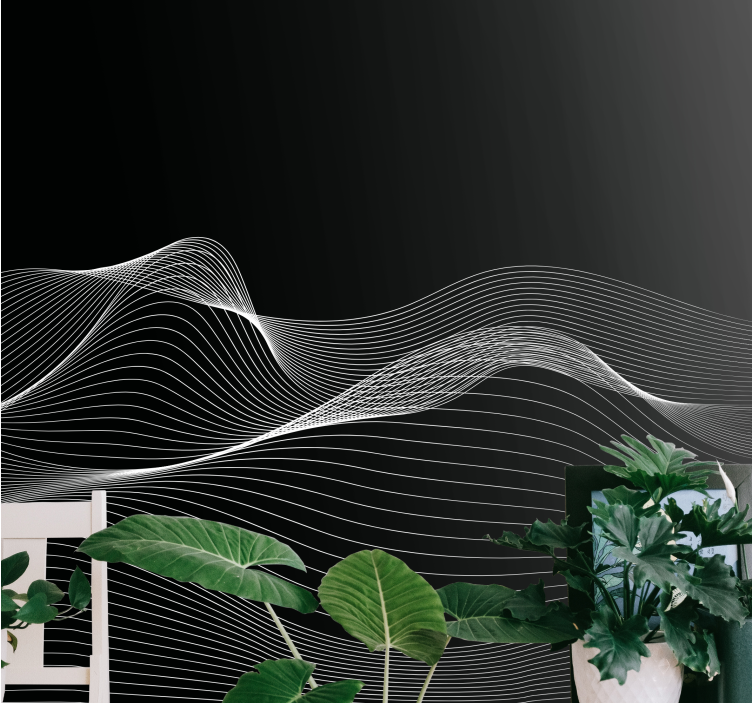 Elegante vloeiende lijnen modern fotobehang - TenStickers