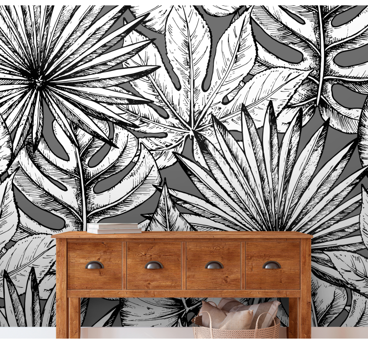 Foto behang bomen intricate leaf concept - TenStickers