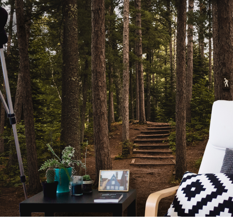 Foto behang bos pad van rust - TenStickers