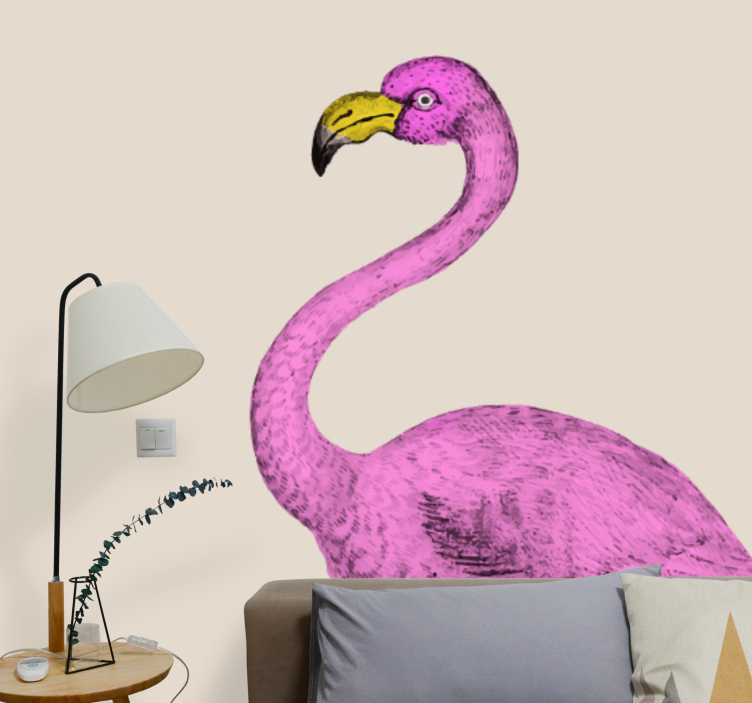 Foto behang dieren flamingo elegantie - TenStickers