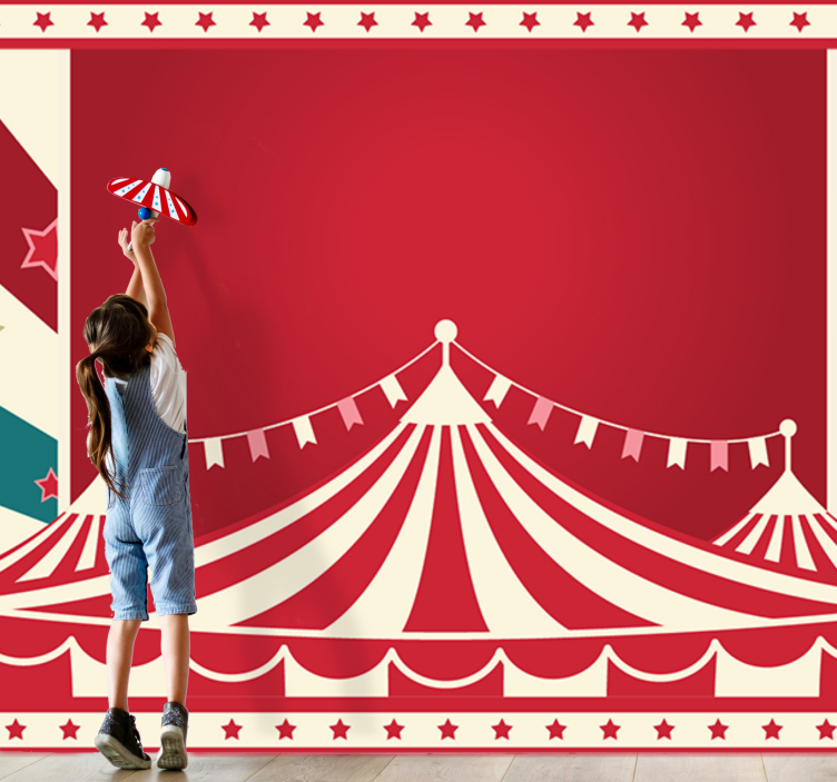 Foto behang liefde circus tent vreugde - TenStickers