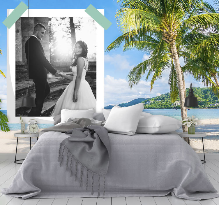 Foto behang liefde koppel strandmoment - TenStickers