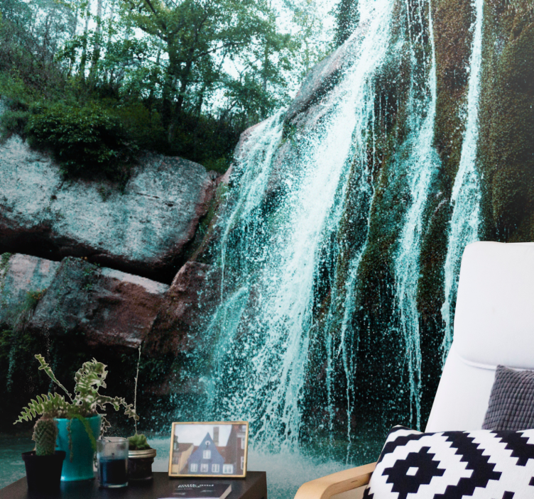 Foto behang waterval grand waterfall cascade - TenStickers