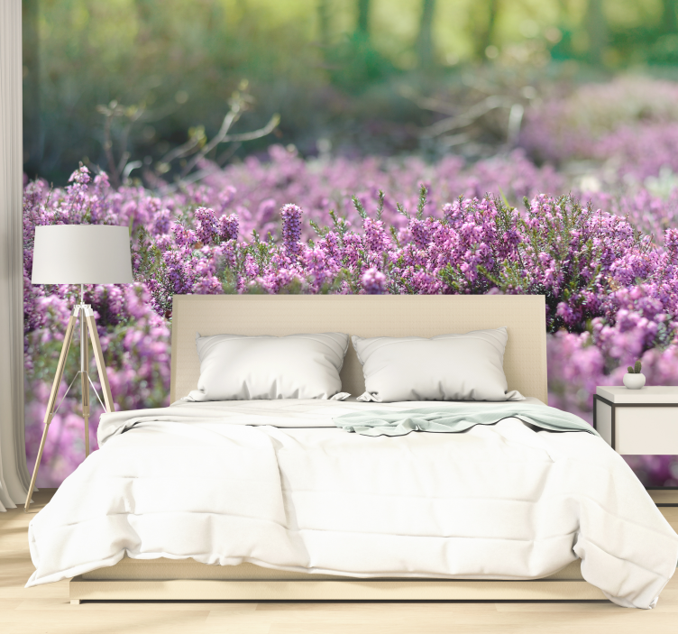 Foto behangpapier natuur paars landschap - TenStickers