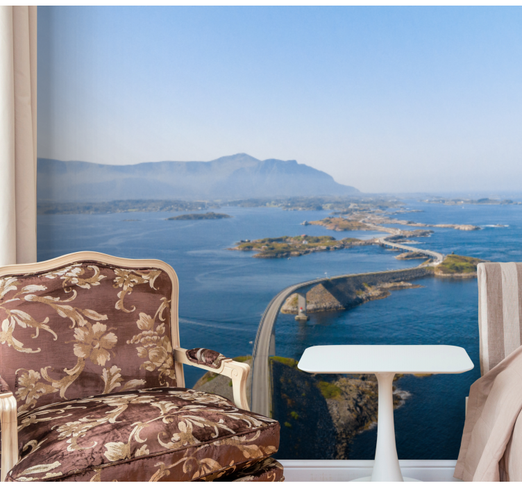 Fotobehang bergen coastal pathway uitzicht - TenStickers