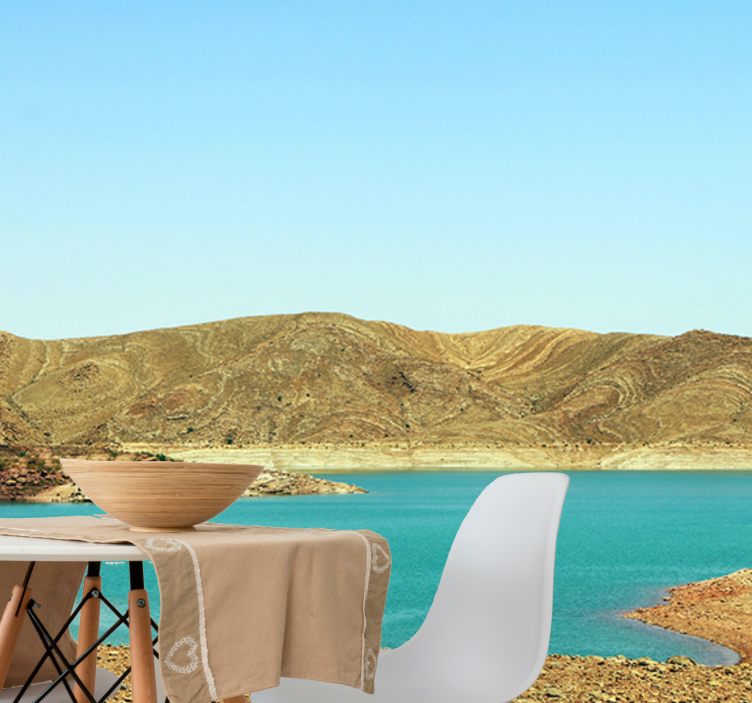 Fotobehang bergen serene bergmeer - TenStickers