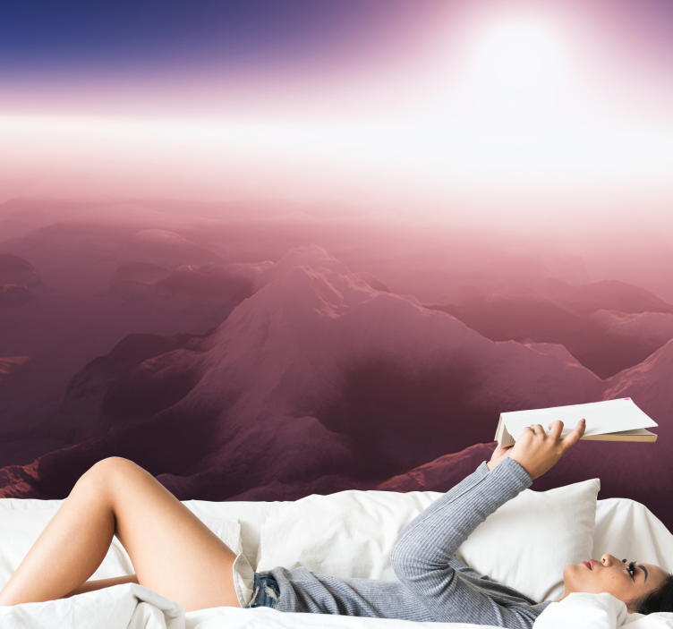 Fotobehang bergen serene bergtop - TenStickers