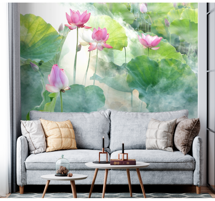 Fotobehang bloemen Vredige lotusbloemen - TenStickers