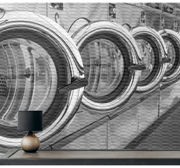 Fotobehang graffiti laundromat graffiti - TenStickers