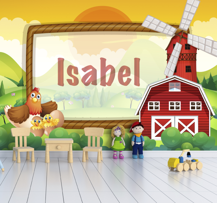 Fotobehang kinderkamer boerderijvrienden - TenStickers