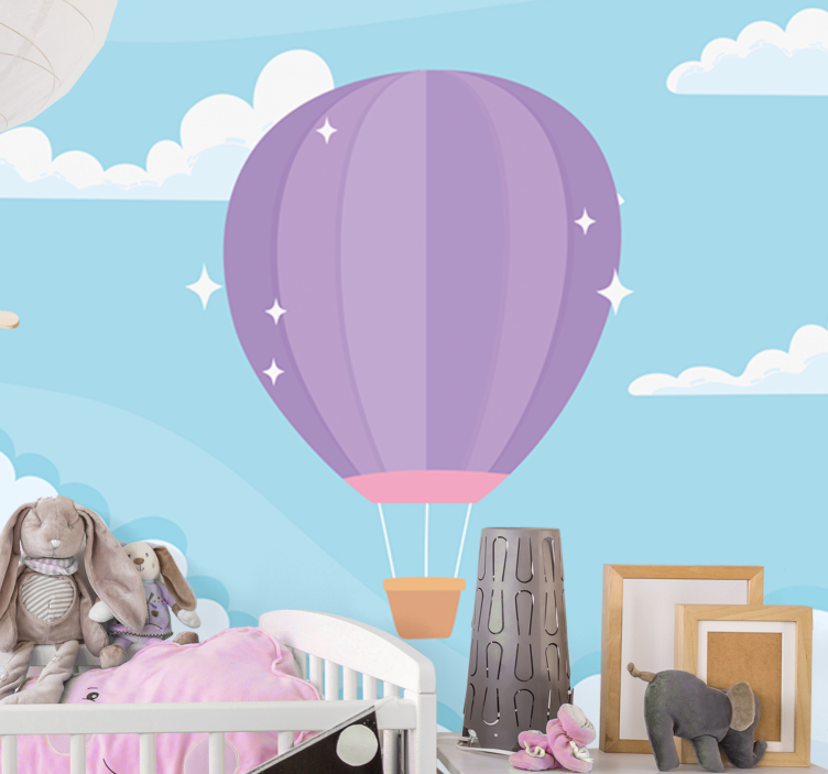 Fotobehang kinderkamer speelse luchtballonnen - TenStickers