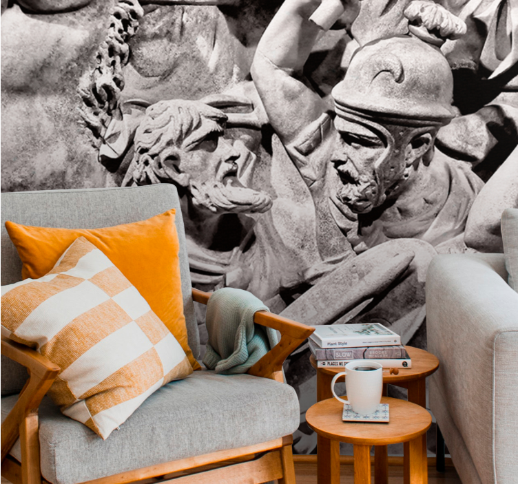 Fotobehang klassiek oude strijdscène - TenStickers