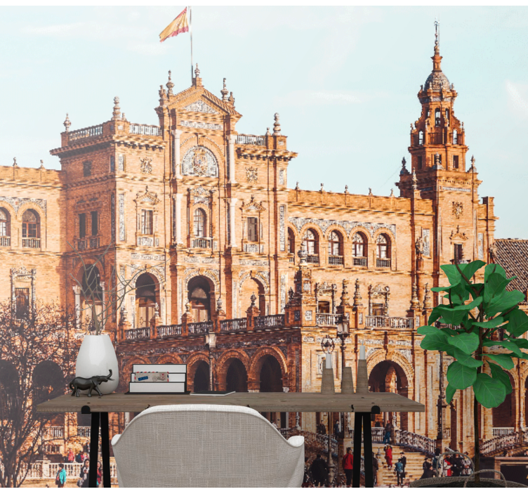 Fotobehang madrid historische spaanse architectuur - TenStickers