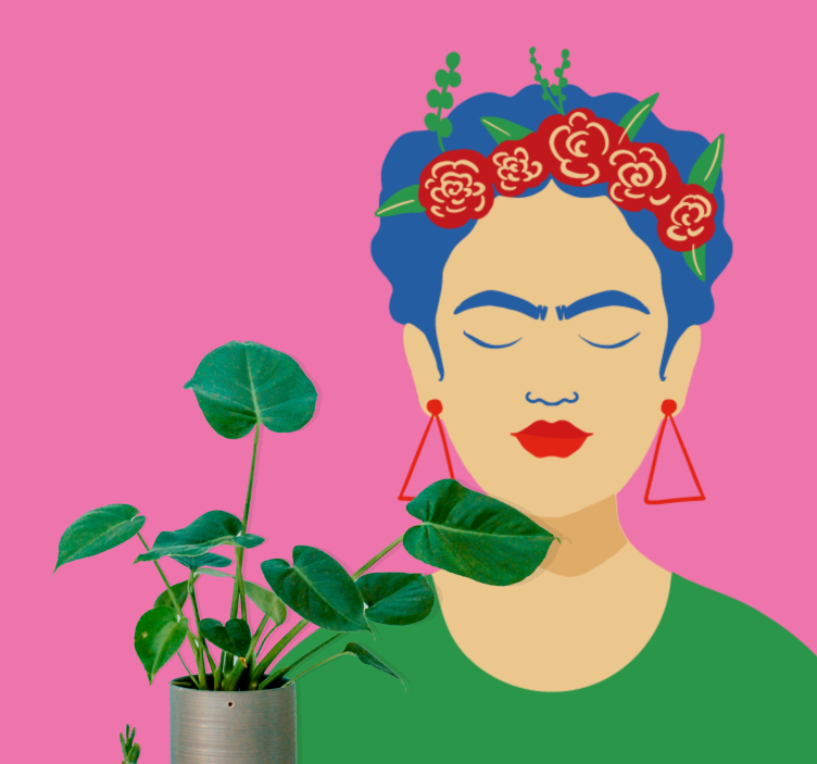 Fotobehang mensen frida kahlo portret - TenStickers